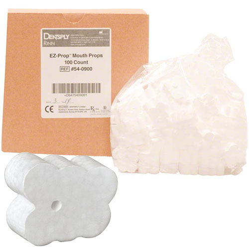 Dentsply EZ-Prop Mouth Props - Disposable Non-Elastic Styrofoam Mouth Props - 100/Bx Dentsply EZ-Prop Mouth Props - Disposable Non-Elastic Styrofoam Mouth Props - 100/Bx